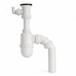 סיפון מספר 2 לכיור מטבח עם יציאה למדיח/כביסה ליפסקי 116124 0412