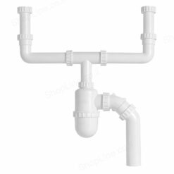 סיפון מספר 6 לכיור אמריקאי כפול עם יציאה למדיח "2 ליפסקי 116144 0416