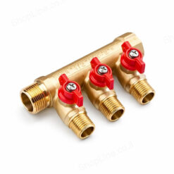 דגם מחלק אדום 3 יציאות + ברזונים