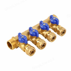 מחלק איטלקי כחול + ברזונים 3/4 – 2 יציאות NTM 080742