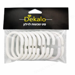 טבעת לוילון לבן – סט ארוז דקלו 11146