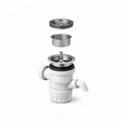 סיפון משולב "2 אמריקאי +וינטיל +מסננת עמוקה פרקטיקל